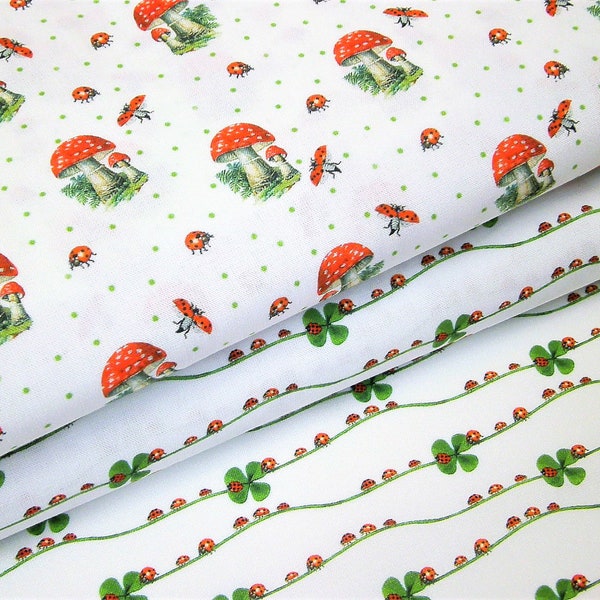 0.5 m cotton fabric Canterbury - lucky charm 150 cm wide.