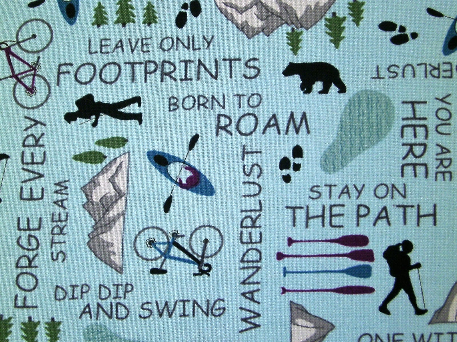 0,5 m Printed cotton fabric "Outdoor Adventure" 110 cm br.