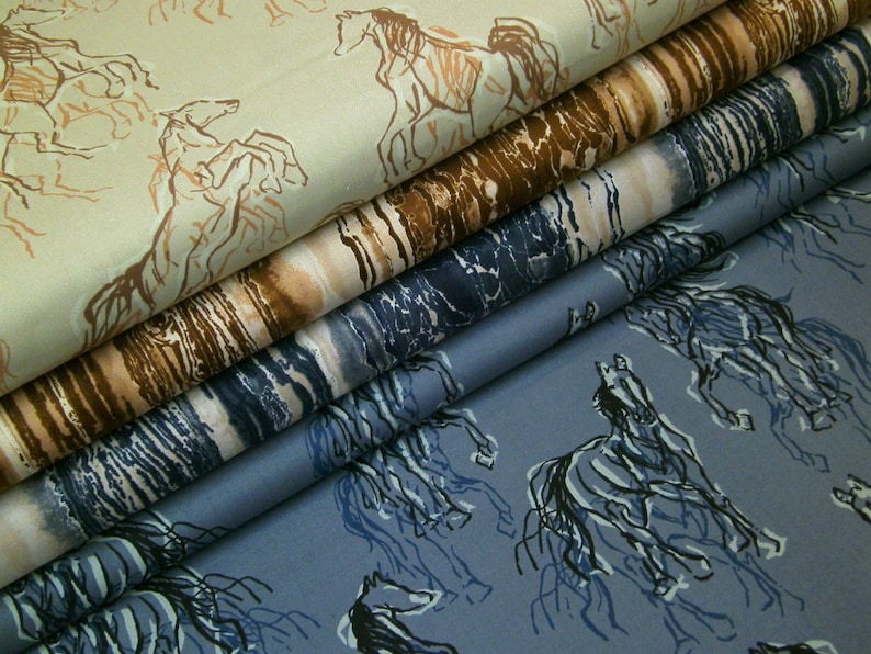 0,5 m Printed fabric Wild Horses 110 cm w. image 2