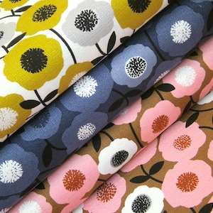 0,5 m Organic Cotton  Fabric &quot;Modern Retro - Barkcloth&quot; 140 cm w