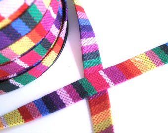 1 m Woven Ribbon "Peru" 10 mm w.