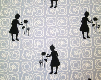 0,5 m  Cotton  fabric "Weimar - Paper cut Silhouette"  150 cm w.