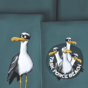 Summer sweat fabric / French Terry - Seagull Ole - by Thorsten Berger approx. 150 x 87 cm