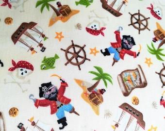 0,5 m Printed cotton fabric "Pirates" 110 cm br.