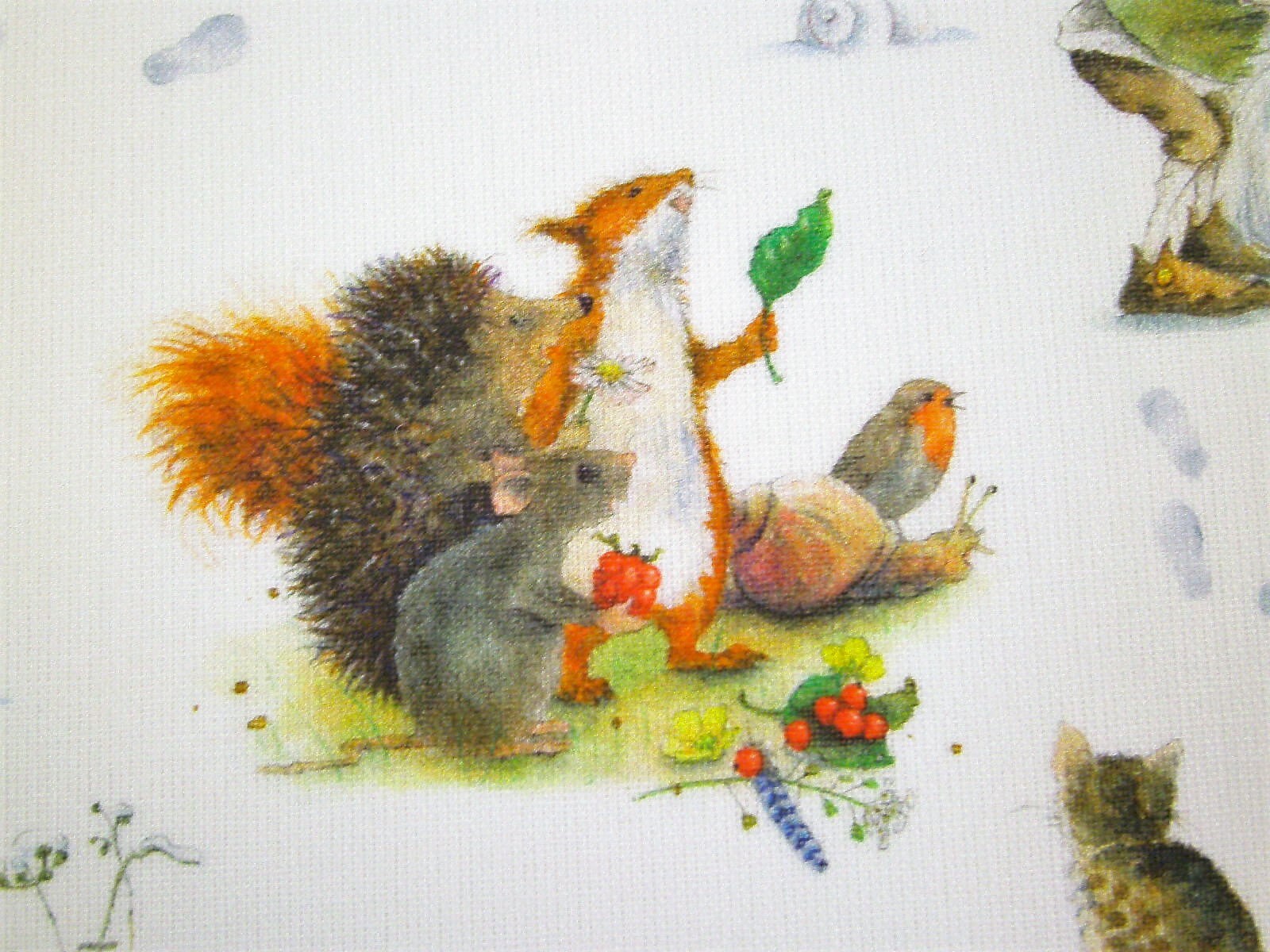 0,5 m Printed fabric "Winter with Giesbert"  145 cm w.
