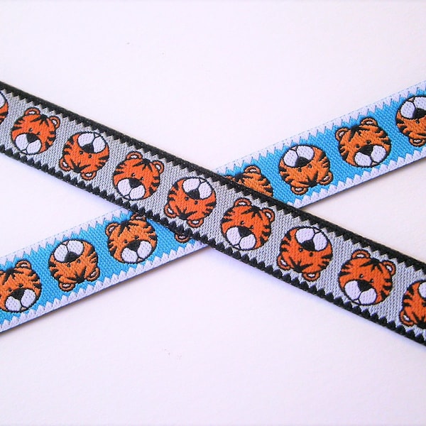 1 m Woven Ribbon Farbenmix  "Tiger Karl"  12 mm Design Cherry Picking