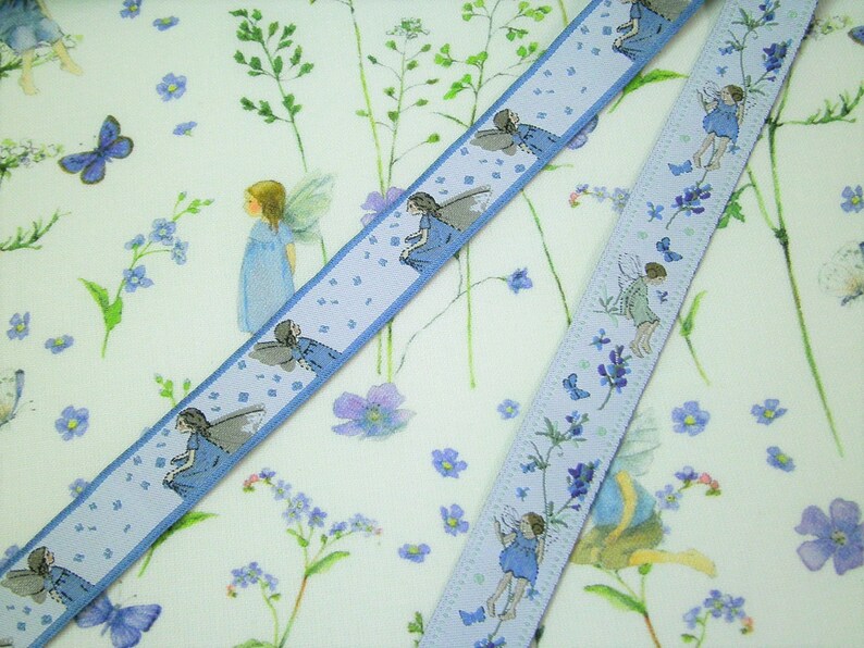 0,5 m Printed fabric Gardenelfs blue 150 cm w. image 5