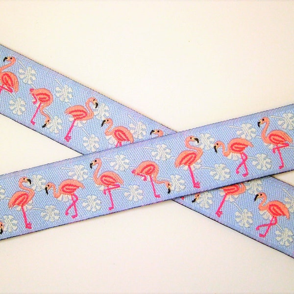 1 m Webband  - Flamingo -  15 mm