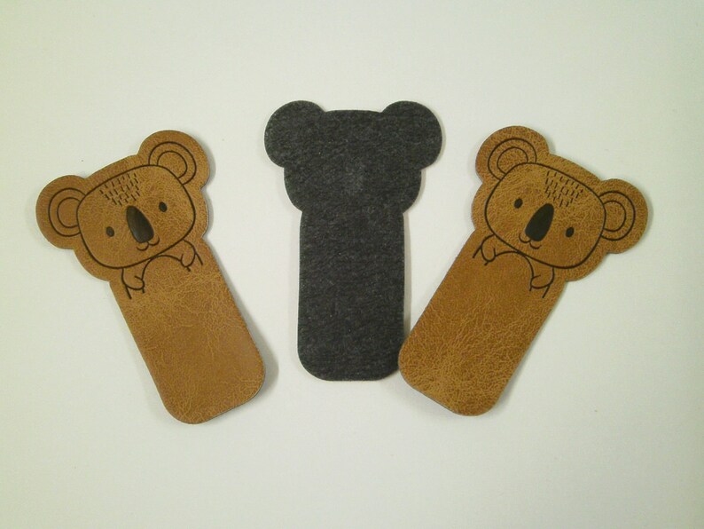 Faux leather fold label Koala approx. 56 x 35 mm image 2