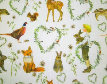 0,5 m Printed fabric "Animals of the forest"  150 cm w.