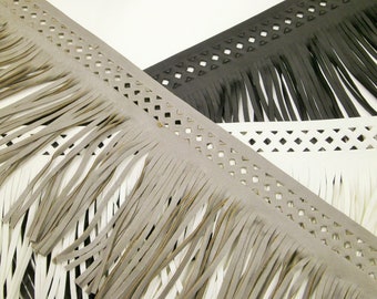 0,5 m leather-like Fringe   120 mm width