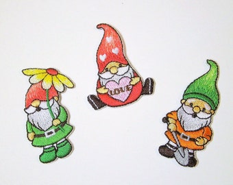 Iron-On Applique - Garden Gnomes -