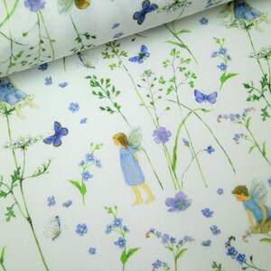 0,5 m Printed fabric Gardenelfs blue 150 cm w. image 3