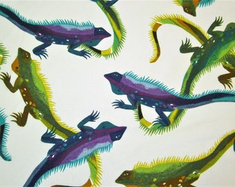 0,5 m Printed  cotton fabric "Iguana" 110 cm width