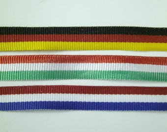 1 m Woven Ribbon "Flag" 10 /15 / 25 mm w.