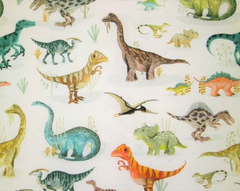 0.5 m cotton print fabric series - dinosaur age - 110 cm wide.