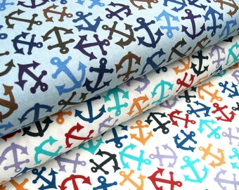 0,5 m printed cotton fabric "Anchor" 115 cm w