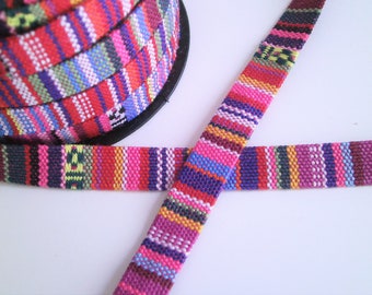 1 m Woven Ribbon "Belize" 10 mm w.