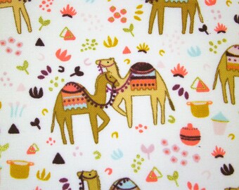 0,5 m Printed cotton fabric "Sahara - Camel" 114 cm br.