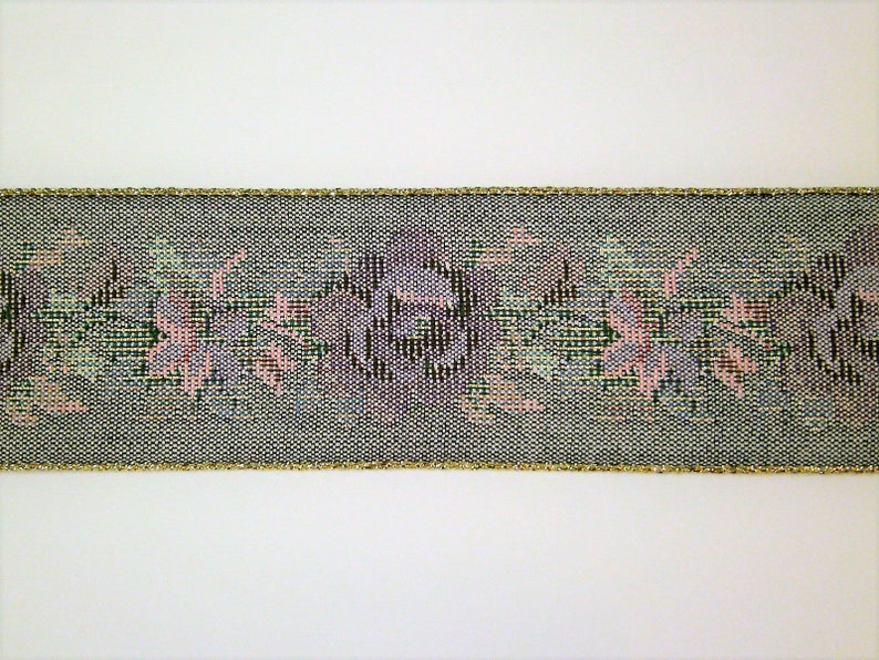 1 m Woven Ribbon Brokat Rose 96 /% cotton 50 mm w Dirndl Oktoberfest bavaria