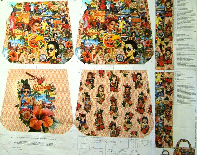 Taschenpanel-Druck Holiday Digitaldruck Canvas 100% Baumwolle 150x125 cm Bild 5