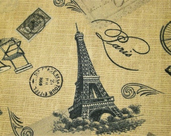 0.5 m cotton print fabric - In love with Paris - 110 cm wide.