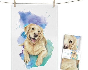 Cotton tea towel - Labrador Vibes - approx. 50 x 70 cm