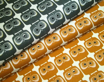 0.5 m cotton print fabric - Curious Owls - approx. 112 cm br.