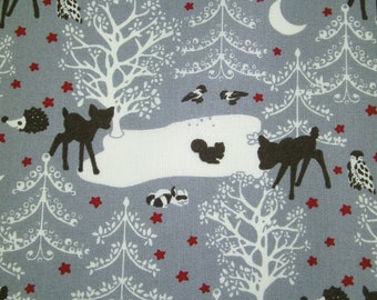 0,5 m Baumwoll Druckstoff "Kitzbühel Rehe" 150 cm br.