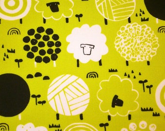 0,5 m Printed cotton fabric "Sheep" 110 cm w.