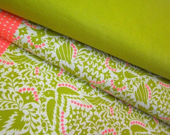 0,5 m japanese fabric "Botanic Bird" 110 cm br.