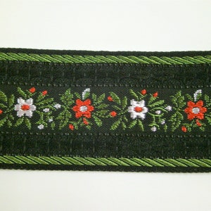 1 m Woven Ribbon Garland of Flowers alpin 42 mm w Dirndl Oktoberfest bavaria image 3