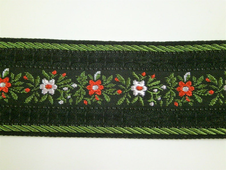 1 m Woven Ribbon Garland of Flowers alpin 42 mm w Dirndl Oktoberfest bavaria image 3