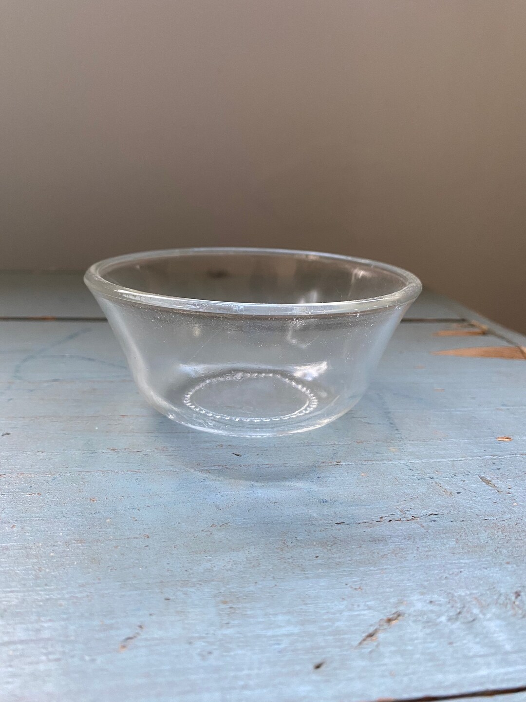 Clear Glass Ramekin Beaded Edge Ramekin Custard Dessert Bowl Etsy