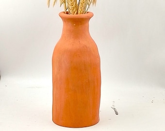 Bottle vase, terracotta vase, vase, pottery vase, studio vase
