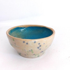 small pottery condiment, trinket bowl, small ceramic multicolored bowl, small pottery bowl, small bowl
