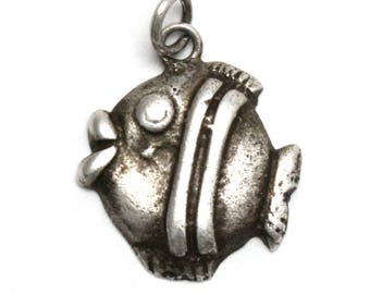 Tropical Fish Bracelet Charm Sterling Silver