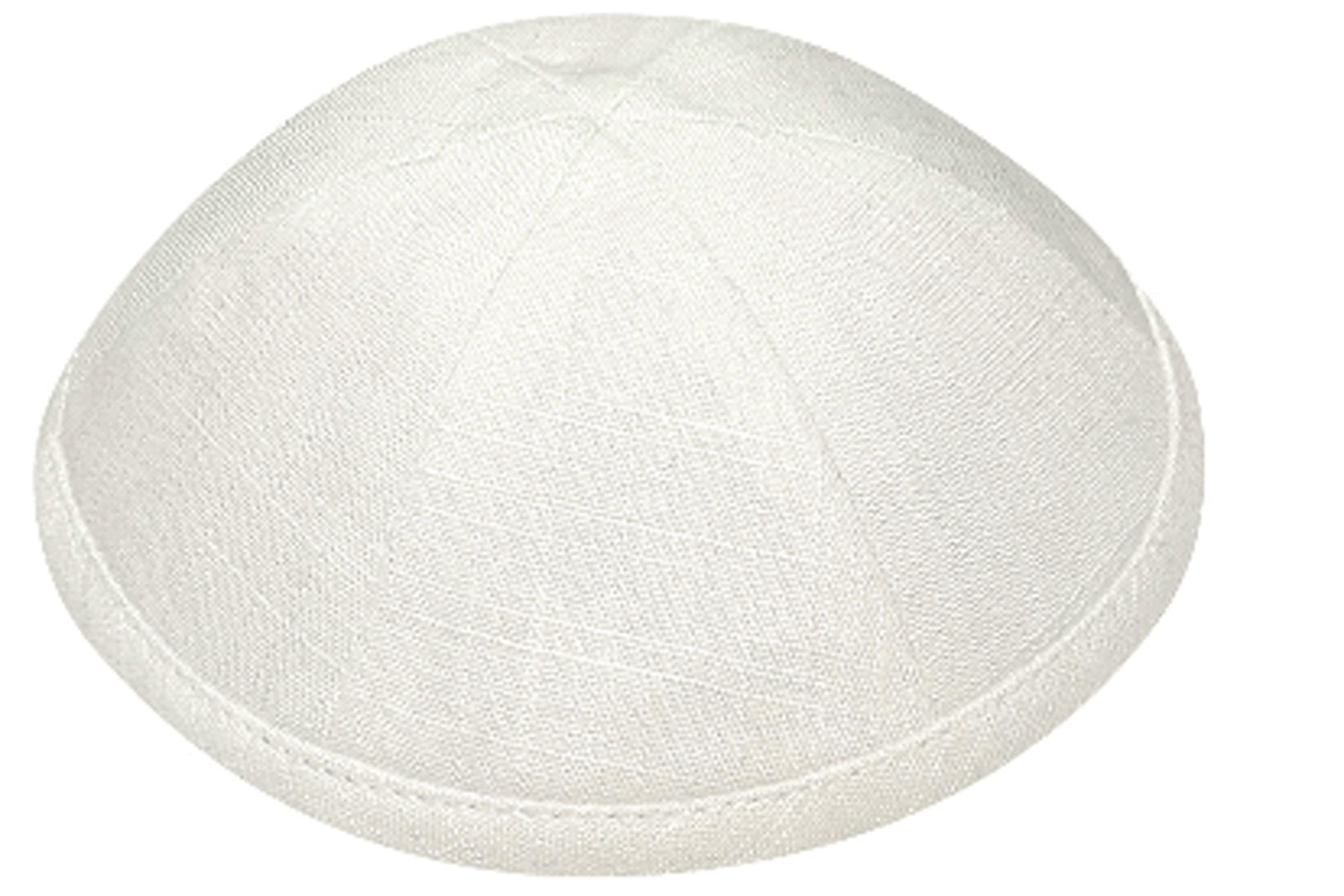 New kippah yarmulke Bridal judaica handmade white color beaded wedding / Kippah Embroidered Wedding Kippah - Handmade White Yarmulke  main image 2