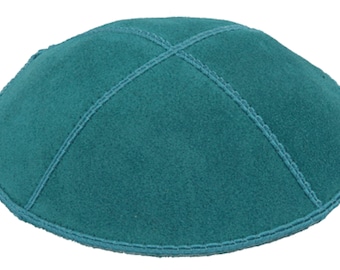 Set of 12 Suede Kippah: Personalized Jewish Skull Cap