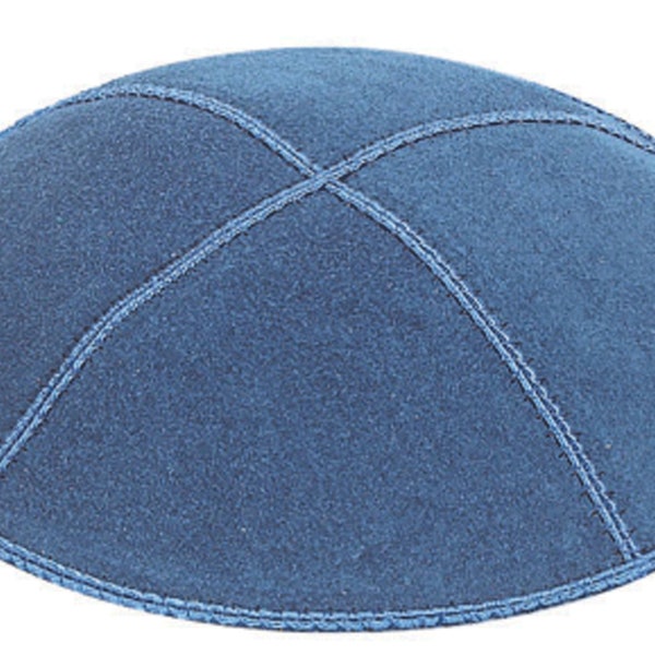 Set of 12 Suede Kippah (Many Colors) Jewish Skull Cap for Wedding, Bar or Bat Mitzvah, Bris, with Personalization