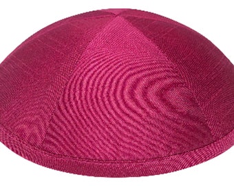 Set of 12 Raw Silk Kippah: Personalized Jewish Skull Cap