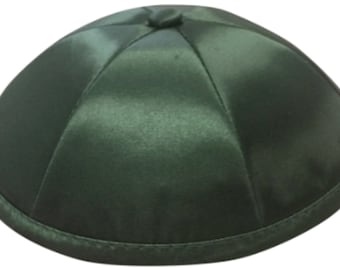 Set of 12 Deluxe Satin Kippah Jewish Skull Cap (many colors) for Wedding, Bar or Bat Mitzvah, Bris, w/Personalization & complimentary clips