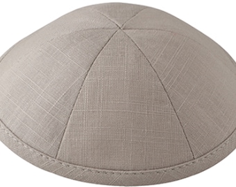 Set of 12 Linen Kippah (More Colors) Jewish Skull Cap for Wedding, Bar or Bat Mitzvah, Bris, with Personalization and complimentary clips