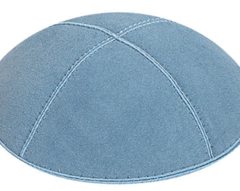 Set of 12 Suede Kippahs: Personalized Jewish Skull Caps