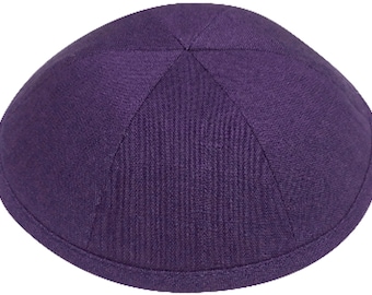 Set of 12 Linen Kippah (More Colors) Jewish Skull Cap for Wedding, Bar or Bat Mitzvah, Bris, with Personalization and complimentary clips