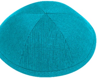 Set of 12 Linen Kippah (More Colors) Jewish Skull Cap for Wedding, Bar or Bat Mitzvah, Bris, with Personalization and complimentary clips