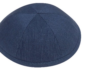 Set of 12 Linen Kippah (More Colors) Jewish Skull Cap for Wedding, Bar or Bat Mitzvah, Bris, with Personalization and complimentary clips