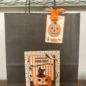 Vintage Inspired Halloween Tags, Gift Tags, Halloween Gift Tags, Place ...