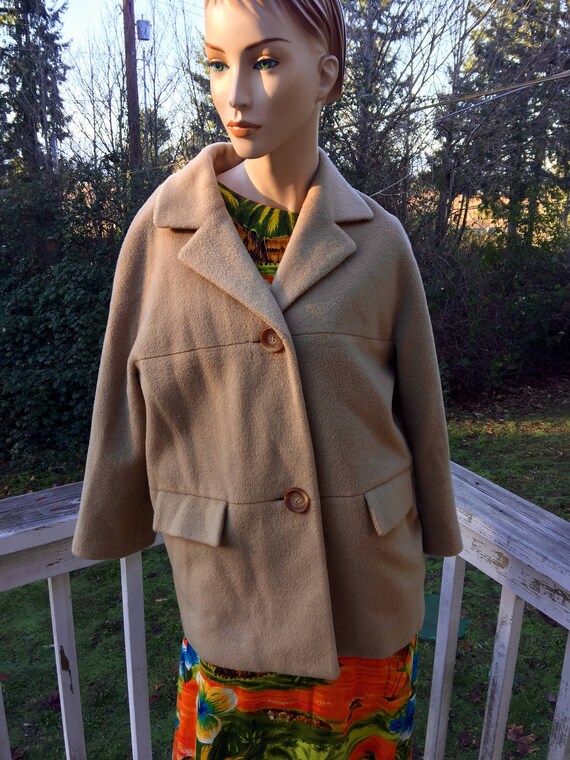 50s 60s Camel Hair Cottage Chic Kitschy Cropped Pa