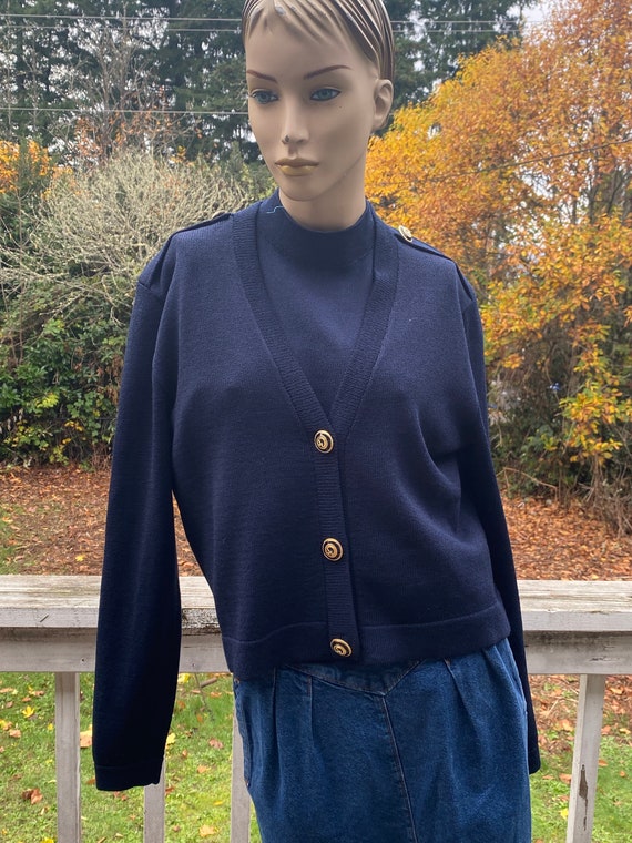 Bohemian Chic Designer ST John Marie Gray  Navy L… - image 1